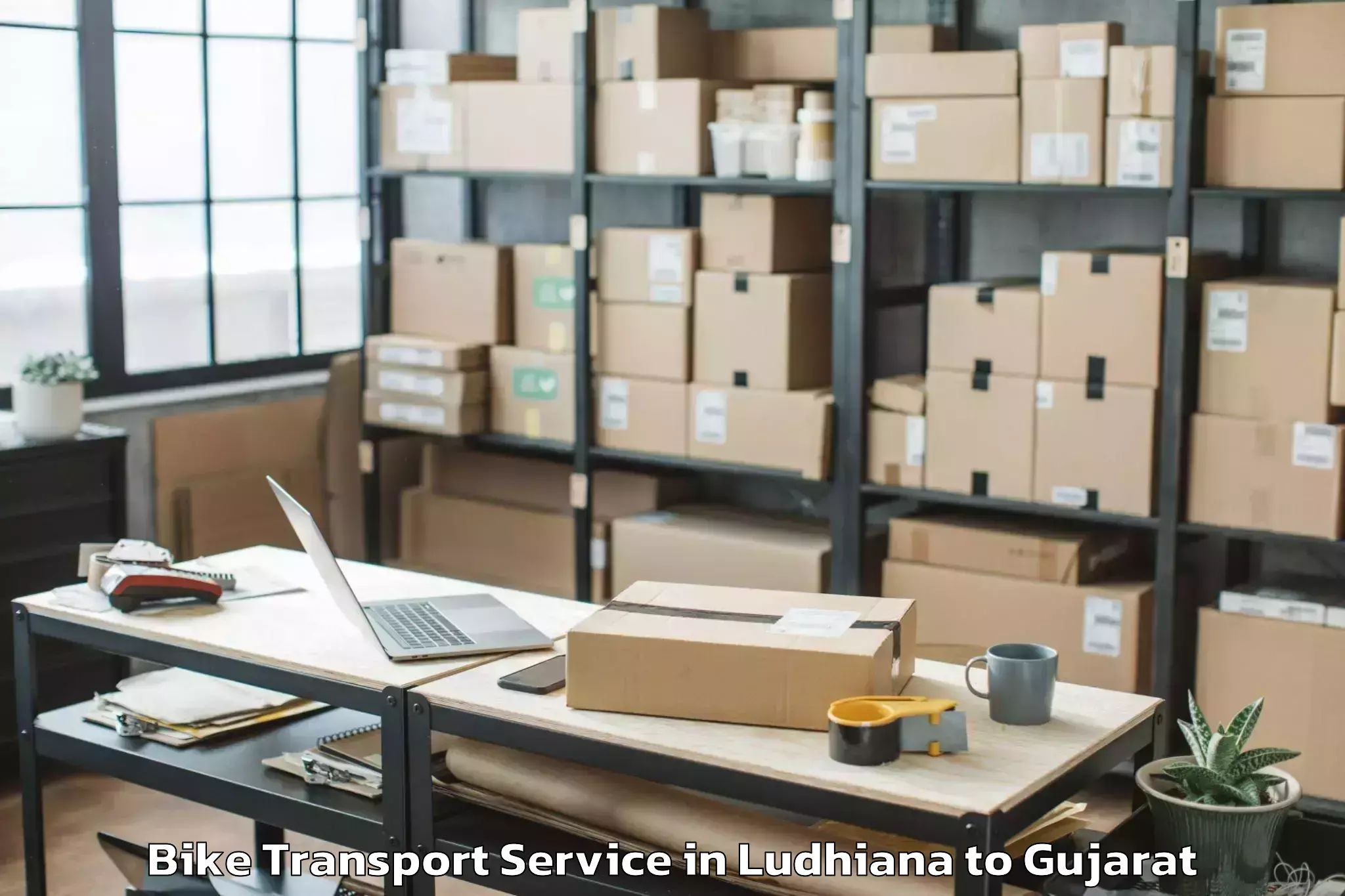 Book Ludhiana to Sankheda Bike Transport